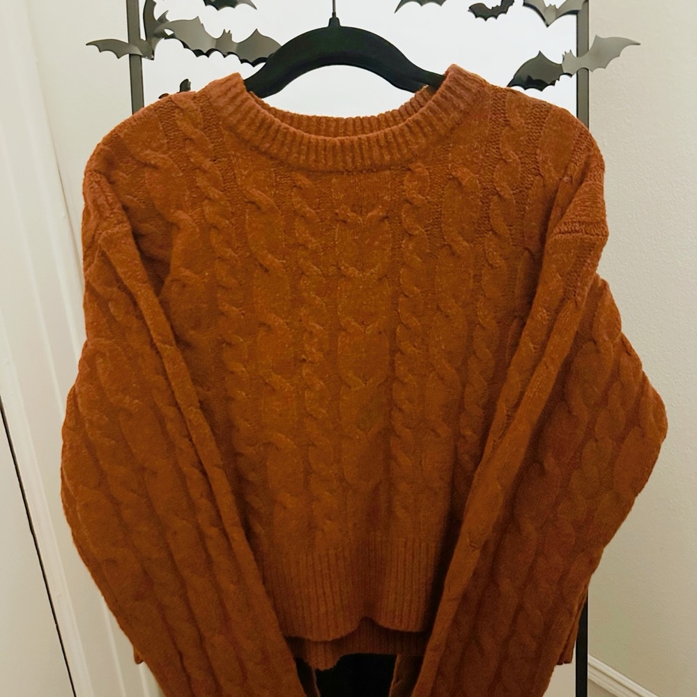 Cozy Cable Knit Sweater — Rust (Fall Favorite!)